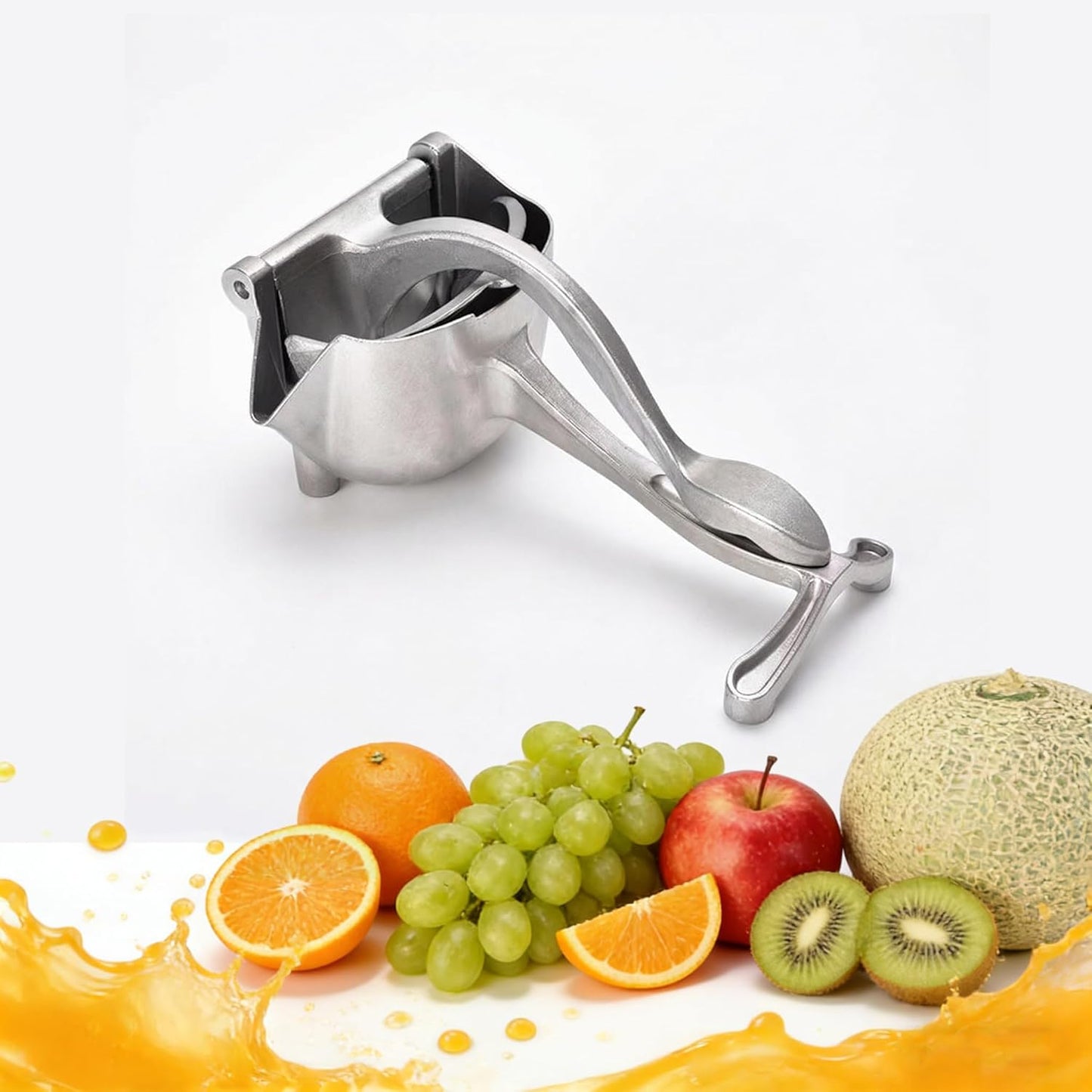 Juicer, Fresh Fruit Juice Extractor Aluminum Alloy, Juice Squeezer Handheld, manual juicer, Easy to Clean with 0.6L Capacity, Heavy Duty Single Press Lemon Squeezer for Lemon
