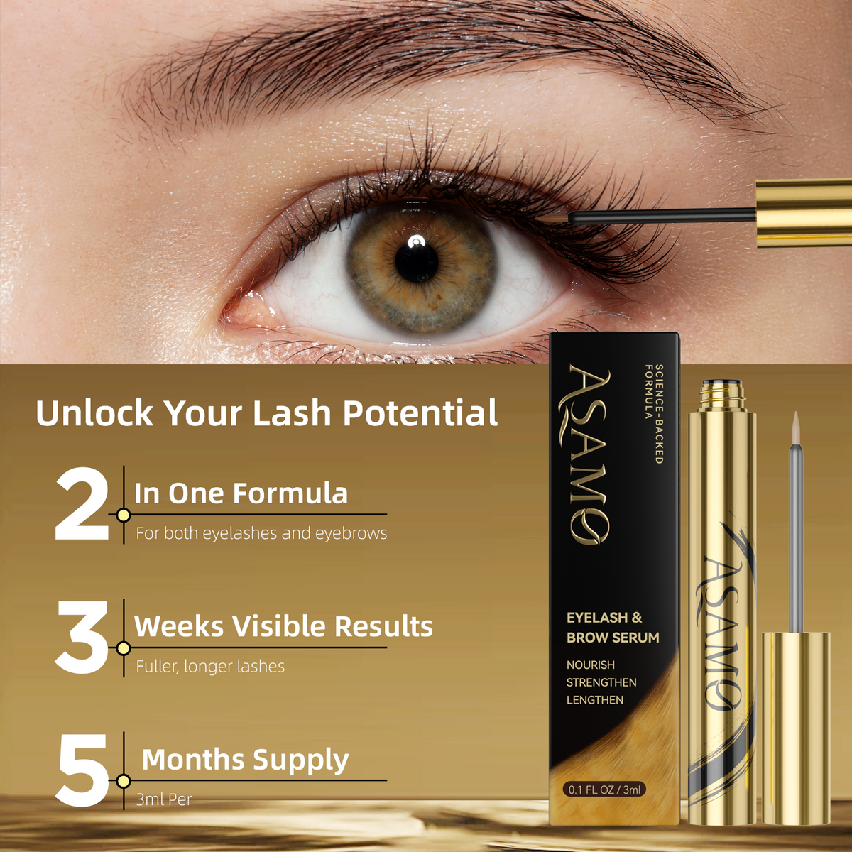 ASAMO Biotin + Peptide Lash & Brow Serum