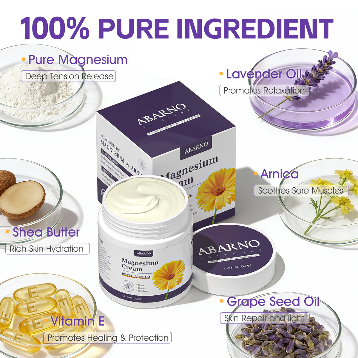 ABARNO Magnesium + Arnica Body Cream