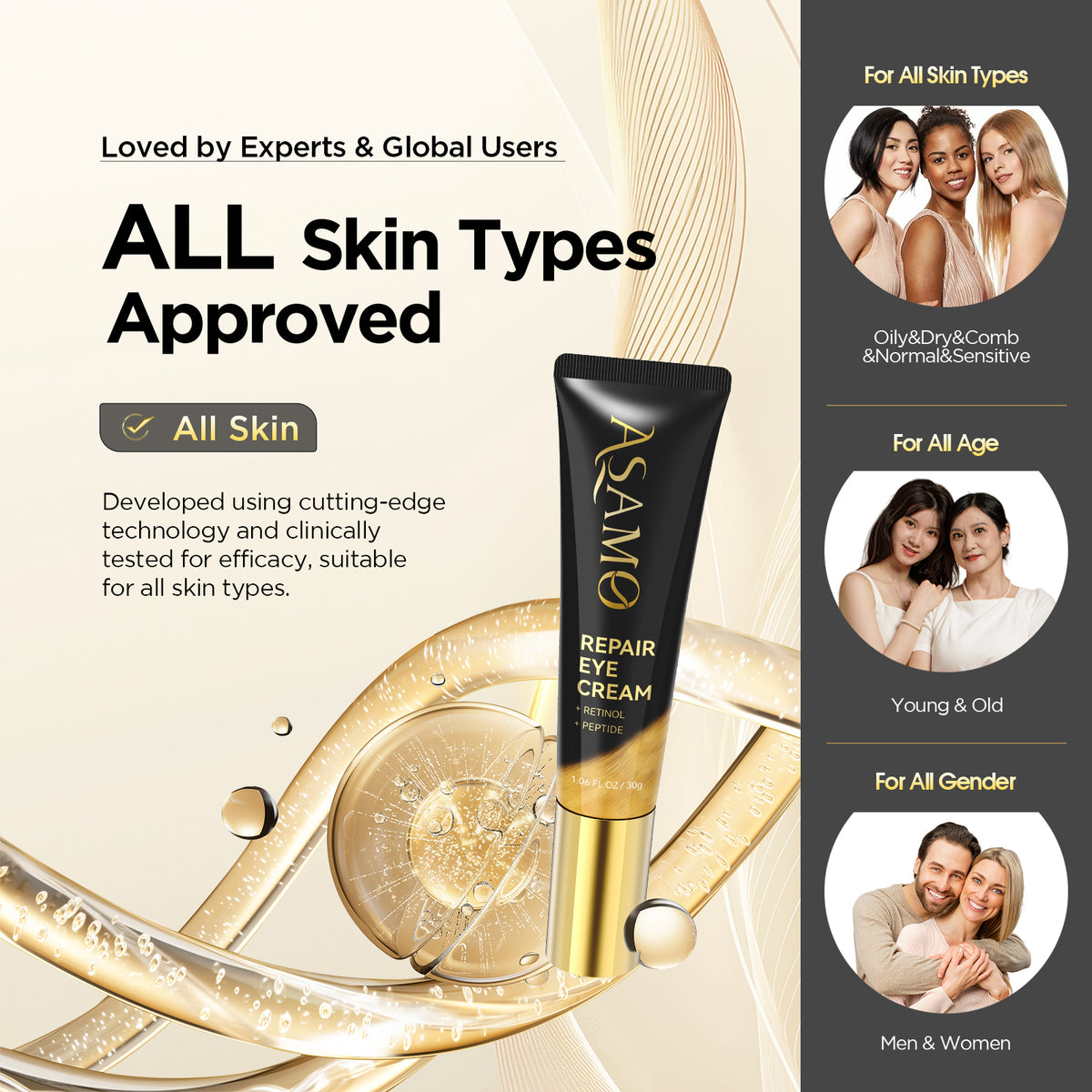 ASAMO Retinol + Peptide Eye Cream