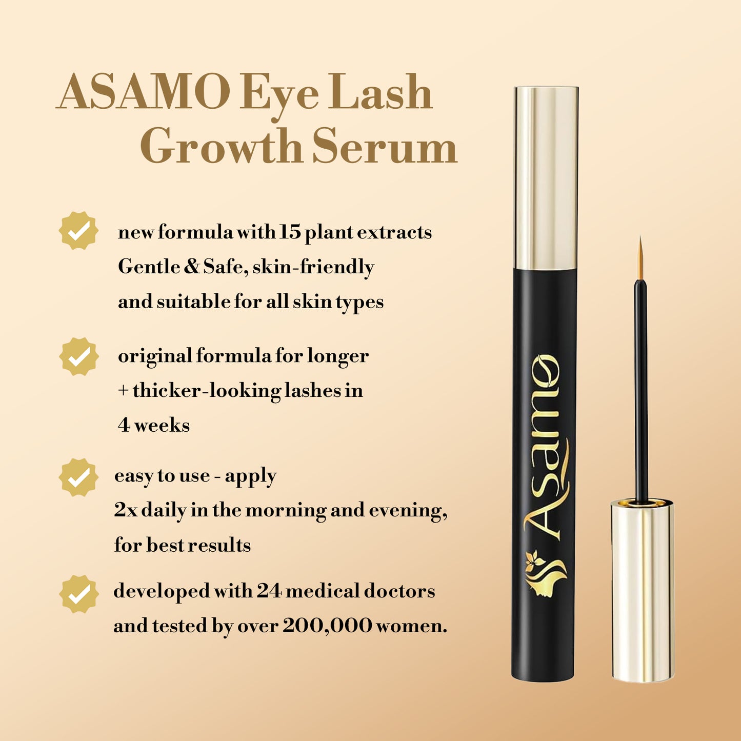ASAMO Eyelash & Eyebrow Growth Serum