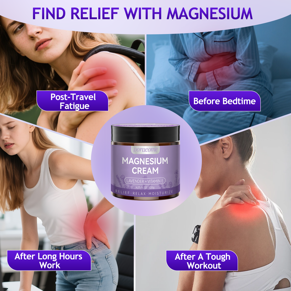 Doracome Lavender Magnesium Body Cream