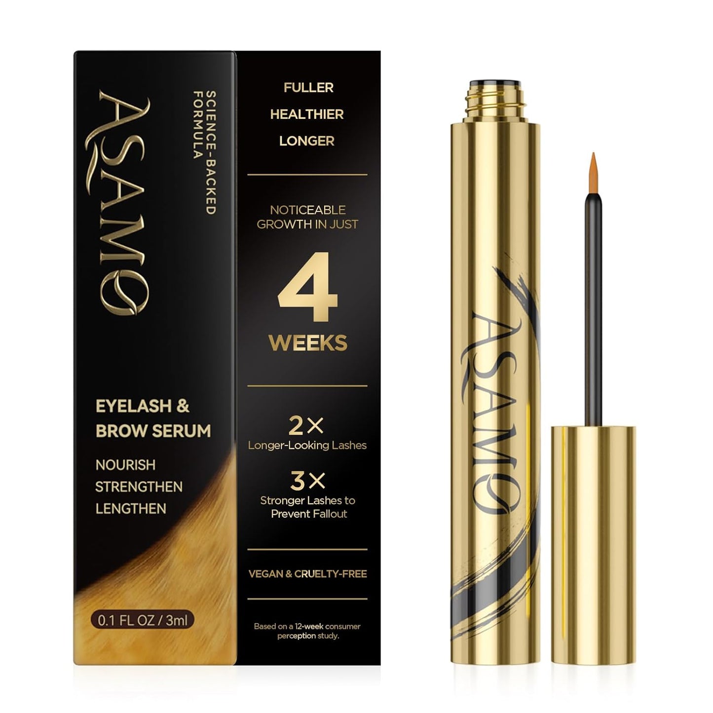 ASAMO Eyelash & Eyebrow Growth Serum - 2-in-1 Lash & Brow