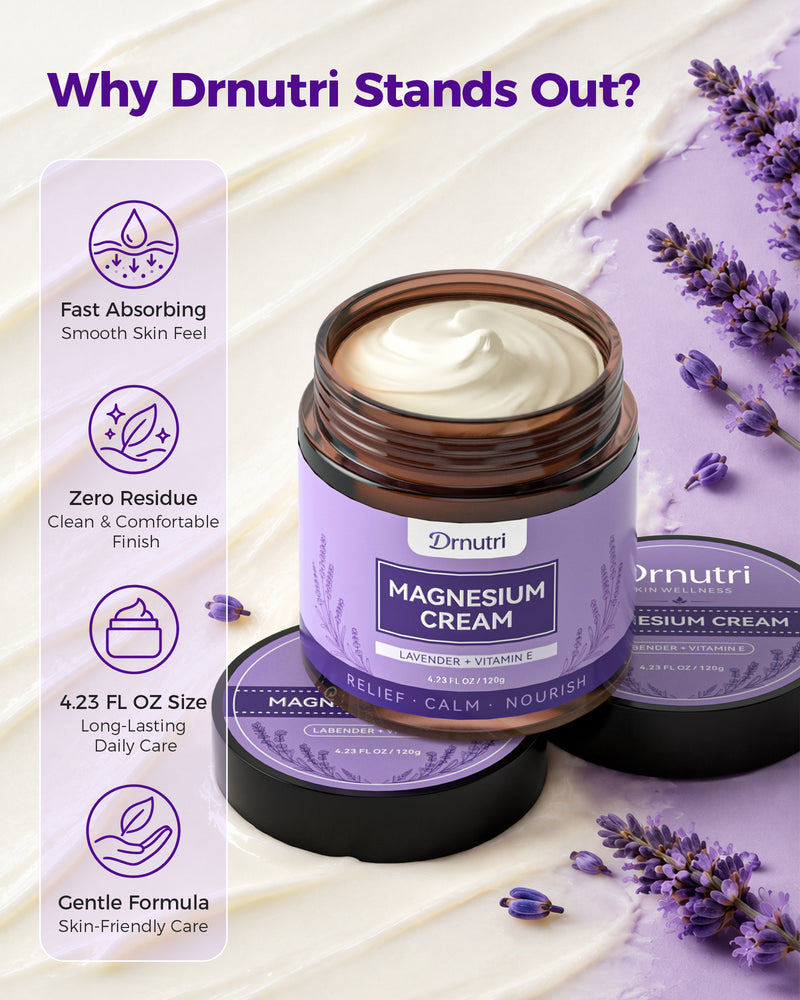 Drnutri magnesium cream texture and product features